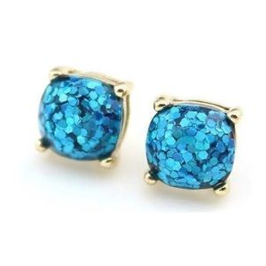 🆕 Baby Blue Glitter Stud Earrings